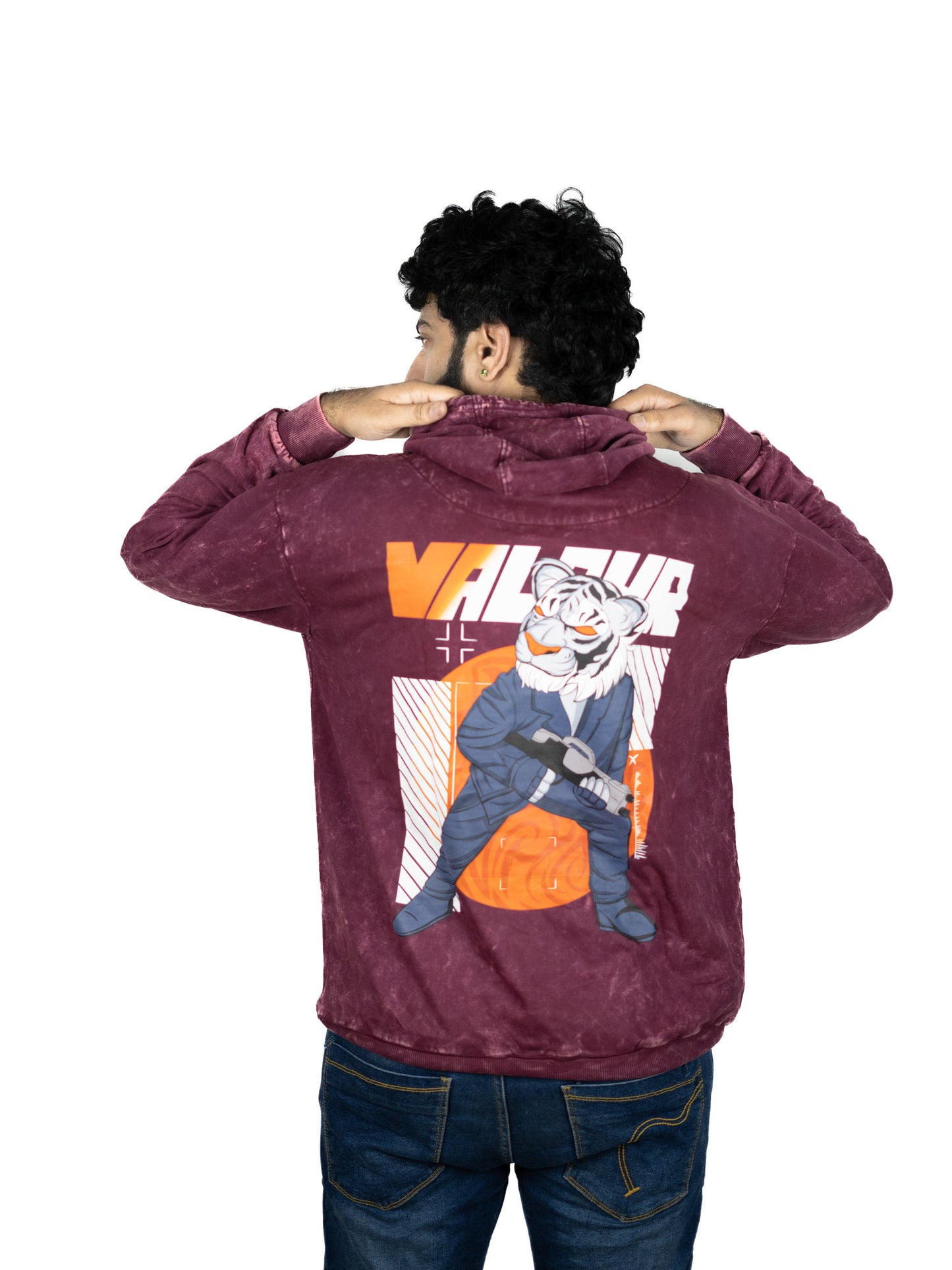Eclipse Maroon Hooded Sweatshirt