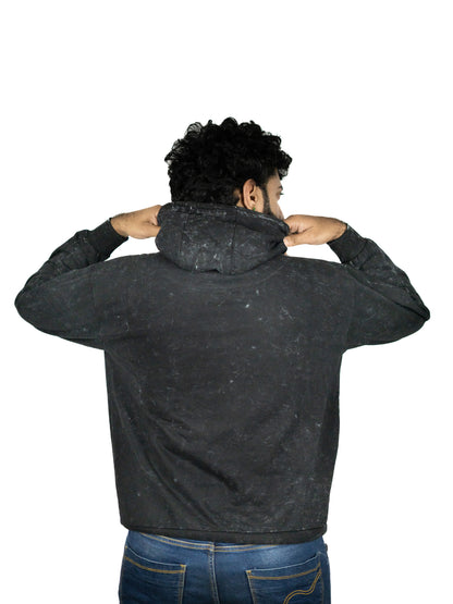 Vintage Black Hooded Sweatshirt