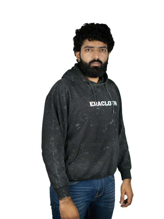 Vintage Black Hooded Sweatshirt