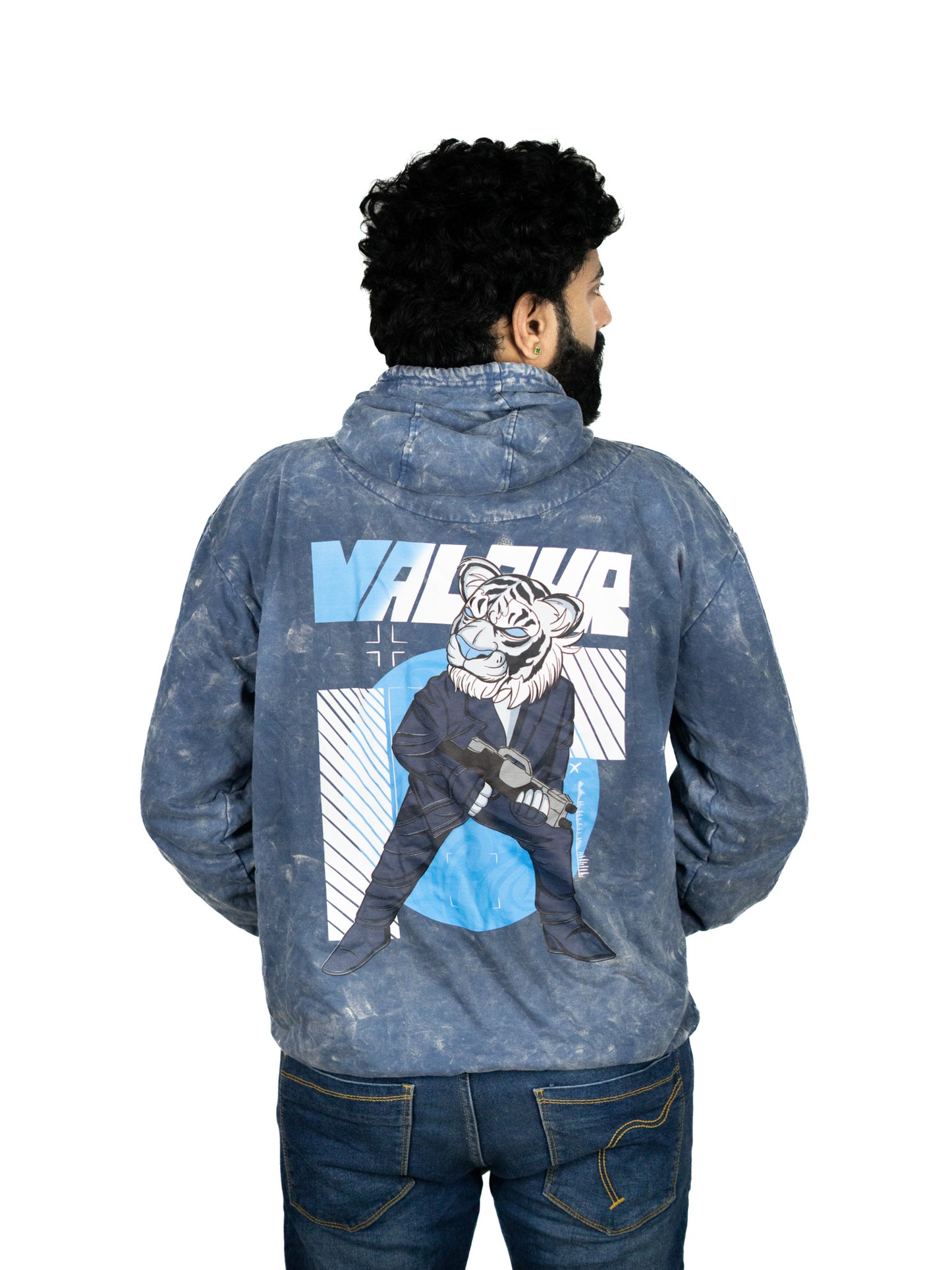 Classic Blue Hooded Sweatshirt